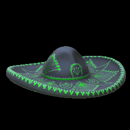 Mariachi Hat Forest Green